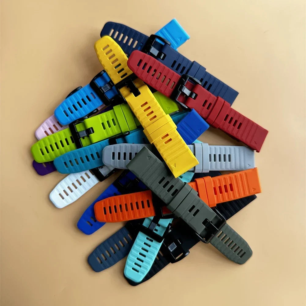 QuickFit Silicone Watch Band for Garmin Fenix 7 6 – 22mm & 26mm Silicone Watch Band Oasis Select