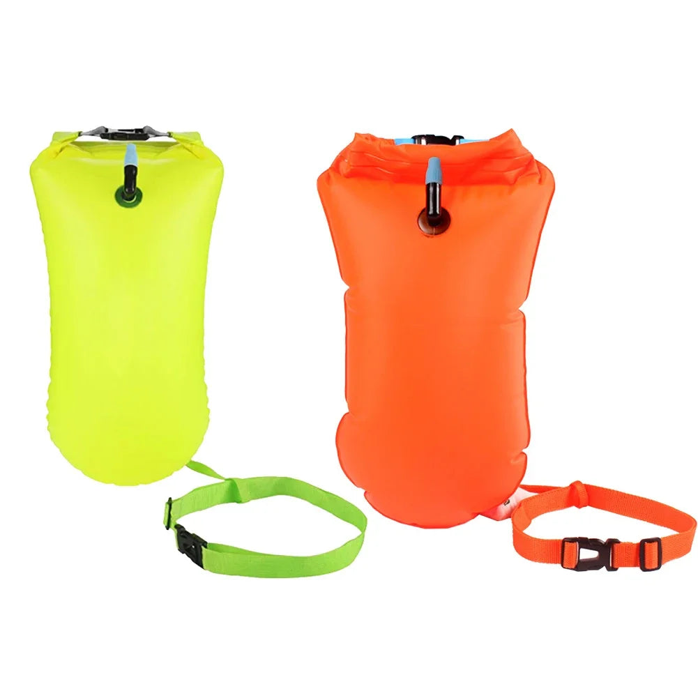 Dry Bag Inflatable Open Swimming Buoy Tow Float with Waist Belt for Boating Rafting Swimming Bucket Water Sport Safety Bag Oasis Select