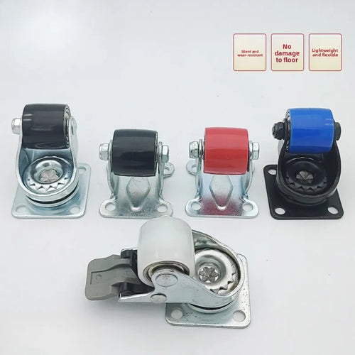 1.25inch 4 Pcs Silent Multipurpose Furniture Linear Wheel Small Wheel Castors for Workbench Shopping Carts Shelves Table Chair Oasis Select steering wheel 4pcs 1.25inch