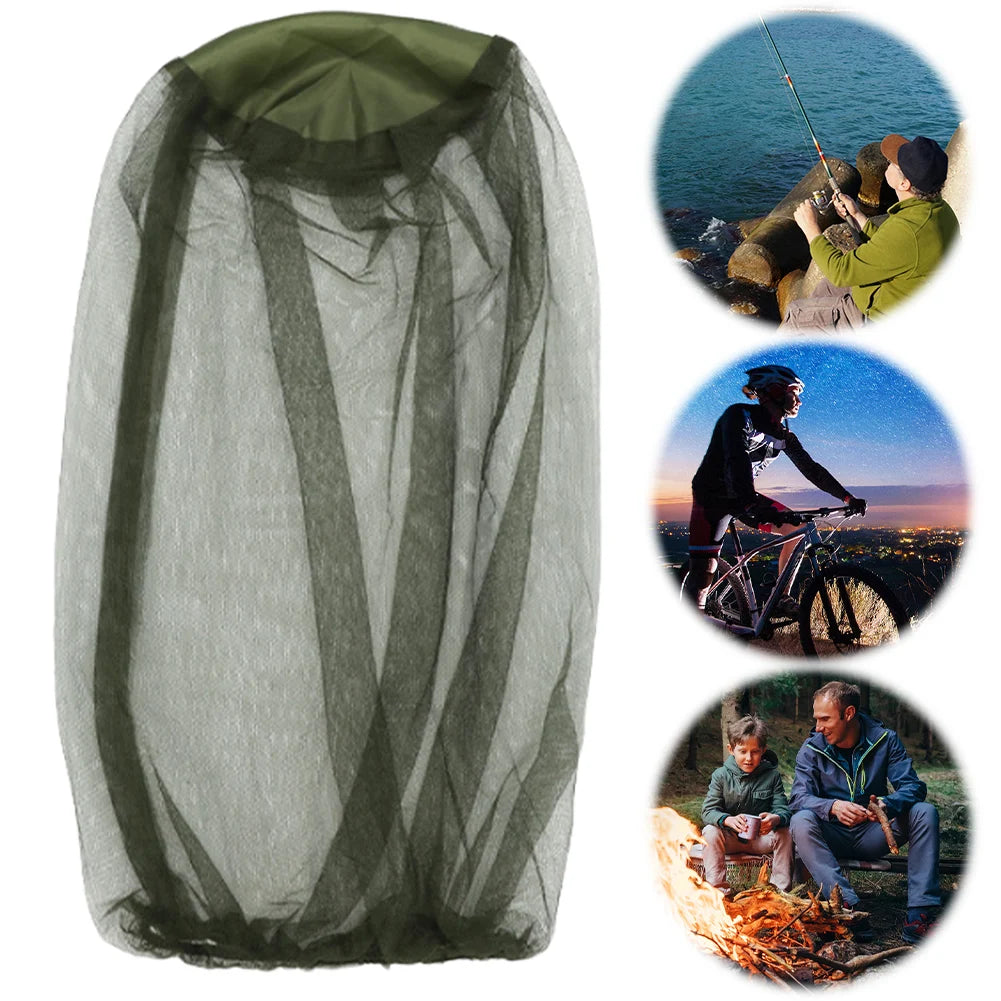 1/2 PCS Face Head Protector Anti Mosquito Insect Hat Net Bug Mesh Head Net Midge Net Hat Head Cover for Outdoor Camping Fishing Oasis Select
