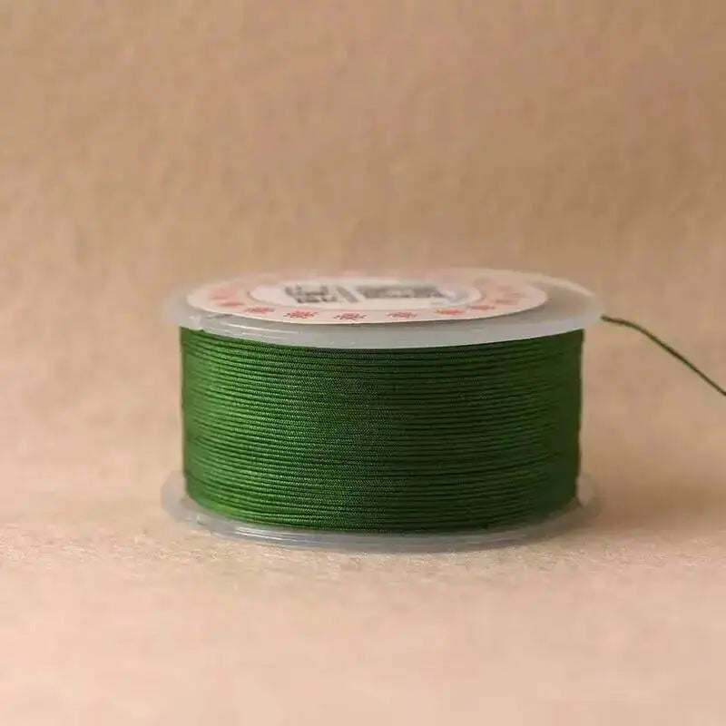 0.8 mm 65m Nylon Cord Thread DIY Tassels Beading String Thread Chinese Knot Macrame Cord Bracelet Braided String Oasis Select Army Green 0.8mm 65m