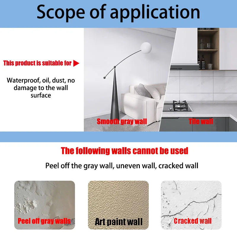 Kitchen Adhesive Wall Wallpaper High Temperature Resistance Oil Pollution Prevention Waterproof Wall Stickers Transparent Home Oasis Select