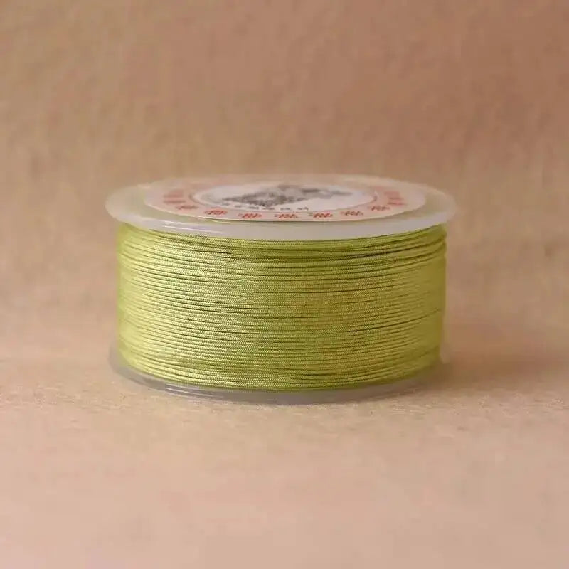 0.8 mm 65m Nylon Cord Thread DIY Tassels Beading String Thread Chinese Knot Macrame Cord Bracelet Braided String Oasis Select 38 light Green 0.8mm 65m