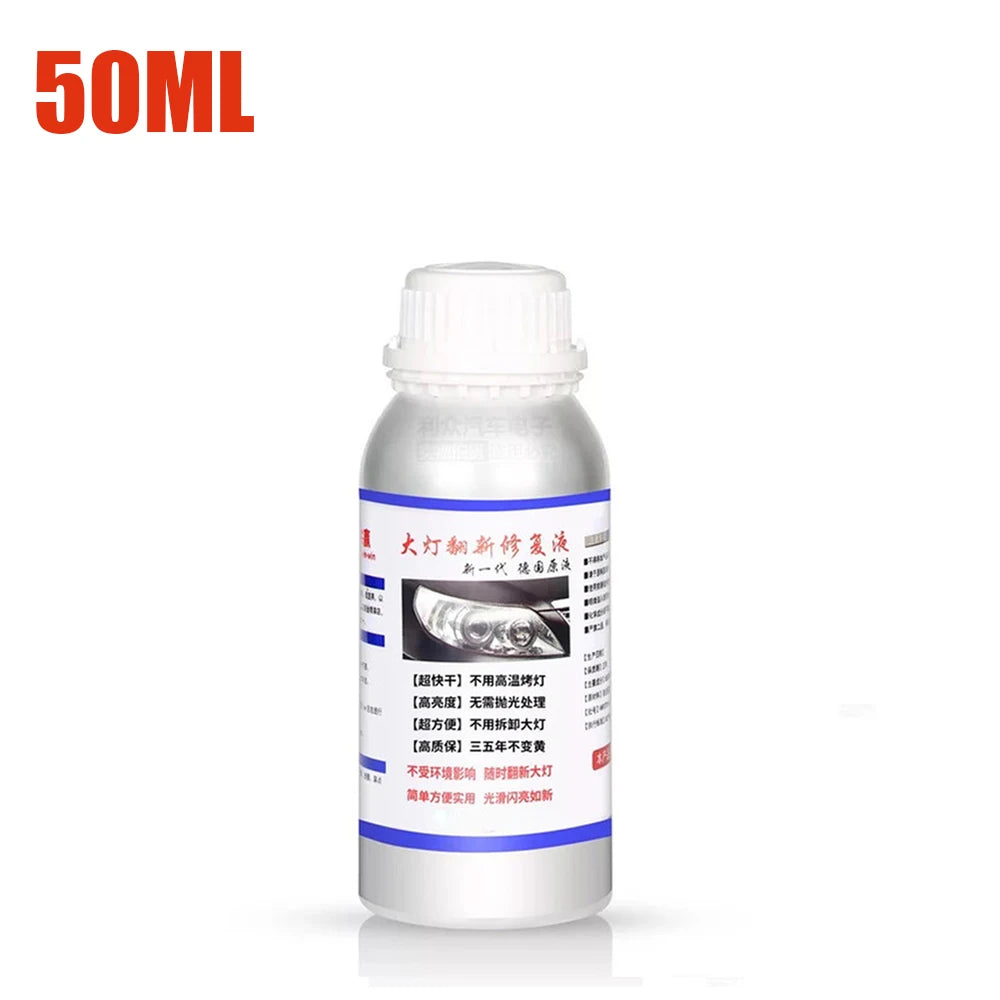 Car Headlight Polishing Liquid Polymer Car Headlamp Renovation Restoration Cleaning Agent 50ML/100ML/150G Auto Repair Products Oasis Select 50ml Repair Fluid
