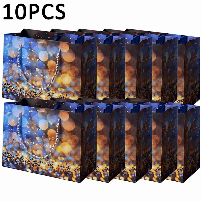 20PCS Happy Hour Gift Bags Shopping Tote Bags Candy Packaging Bags Simple Pick A Star for You Gift Bags Birthday Holiday Gift Ba Oasis Select Blue-10PCS 25x20x12cm