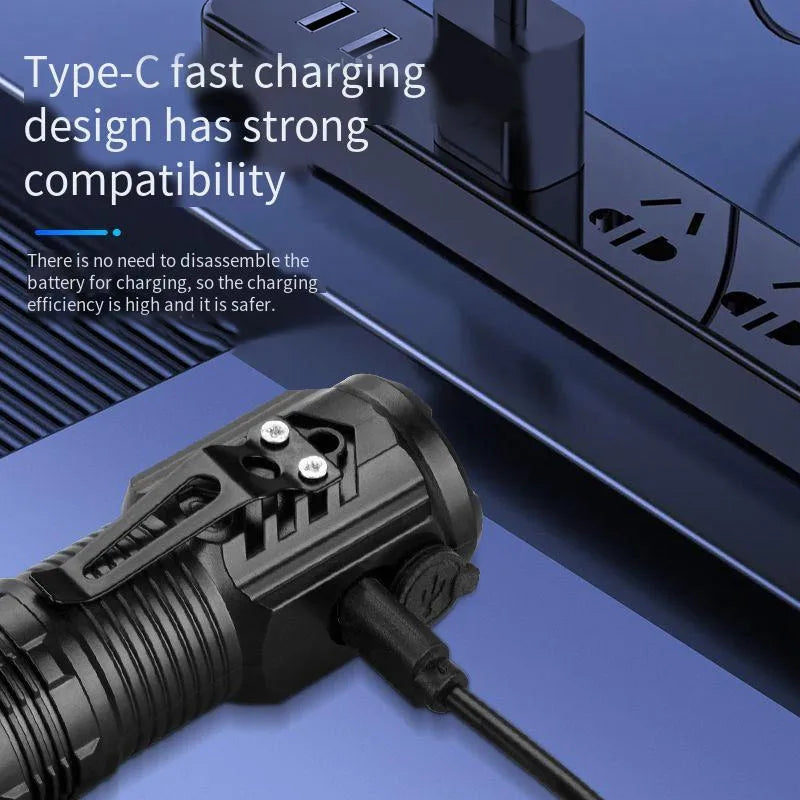 ESMARTER Mini Tactical Flashlight | 450LM Rechargeable LED Torch