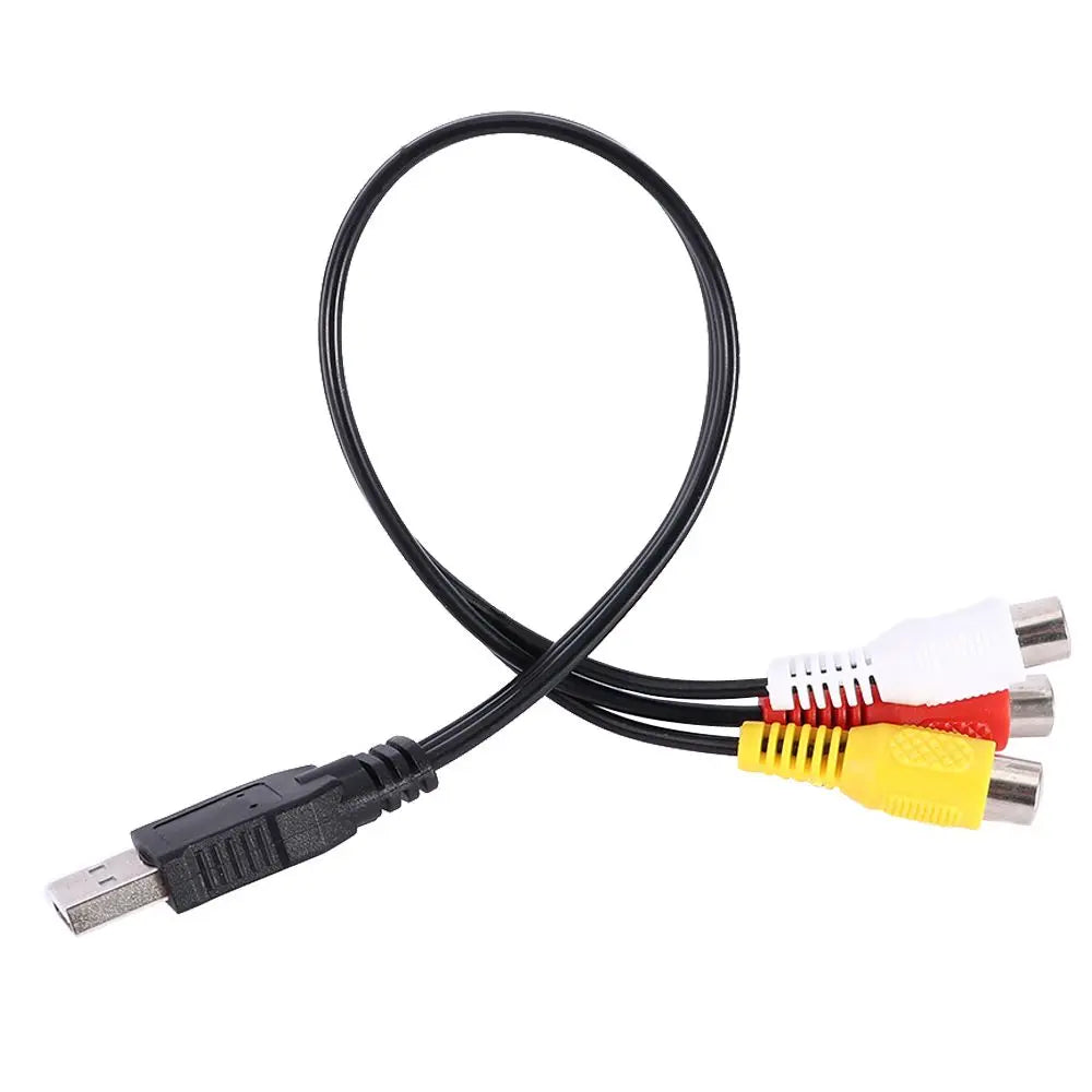 HDTV TV AV Cord Male To Female USB Male Video Adapter Converter Cable Video Cables Oasis Select