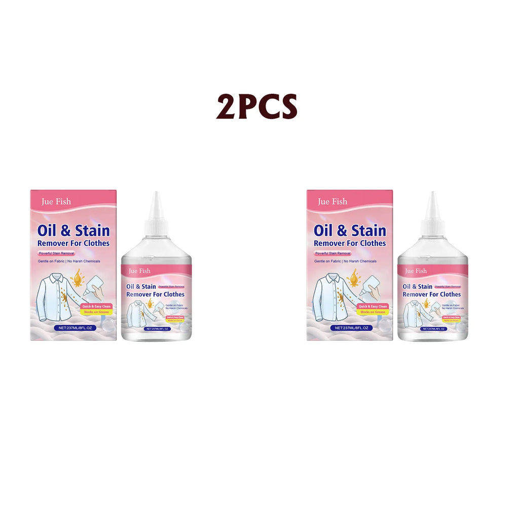 Jue-Fish Clothing Degreaser – Oil Stain Remover for Fabric Clothing Stain Remover Oasis Select 2pcs