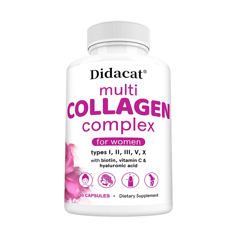 Multi-Collagen Complex Capsules – 5 Types + Hyaluronic Acid