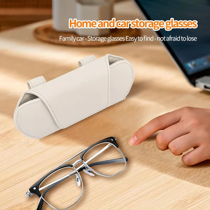 Magnetic Car Sun Visor Glasses Case & Sunglasses Holder