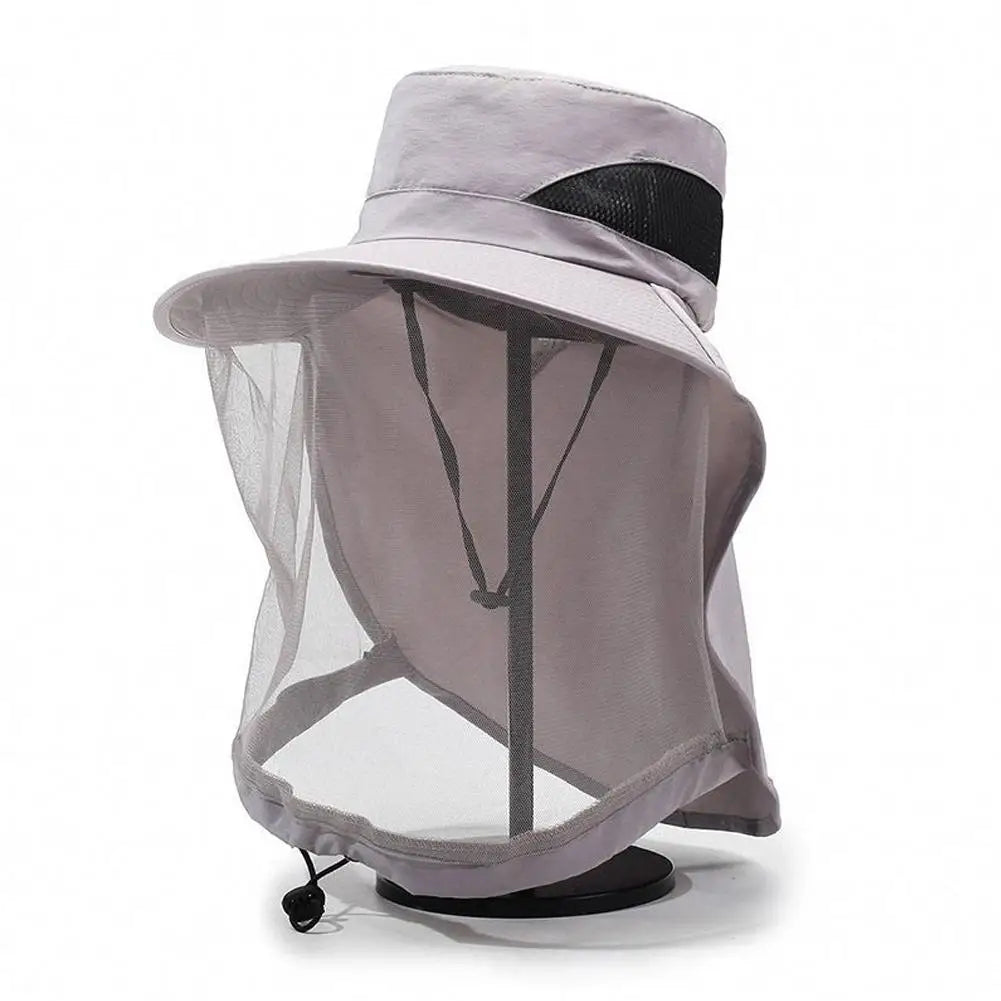 Mosquito Net Sun Hat – Full Mesh UV Protection Fishing Cap