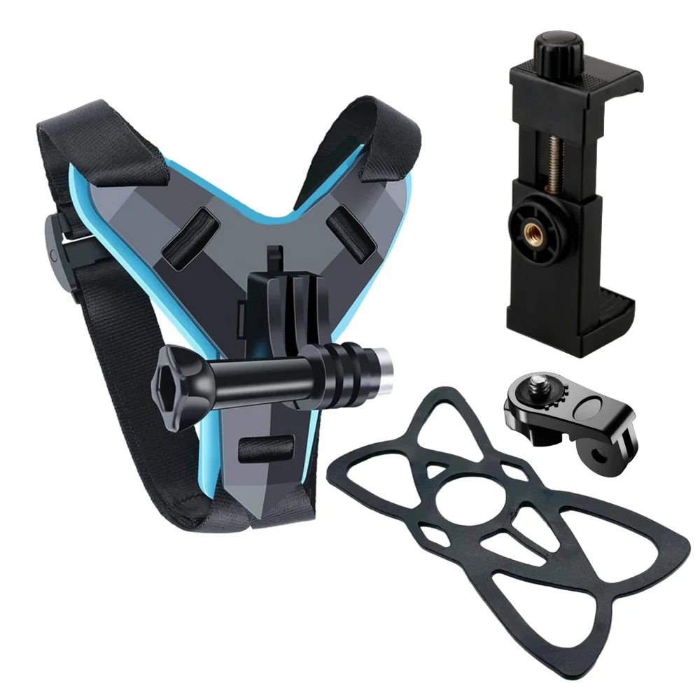 Motorcycle Helmet Mount for GoPro & Action Camera + Phone