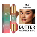 Multipurpose Blush Stick Moisturizing Skin Long Lasting Natural Double-headed Bronzer-Blush Stick Pigmented Beauty Makeup Oasis Select Color 3