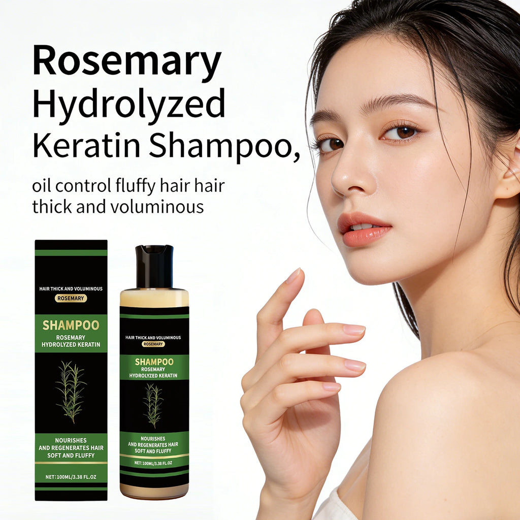 Rosemary Hydrolyzed Keratin Shampoo Promote Hair Thick and Voluminous Reduce Hair Breakage Oil Control Nourish Repair Hair Care Oasis Select