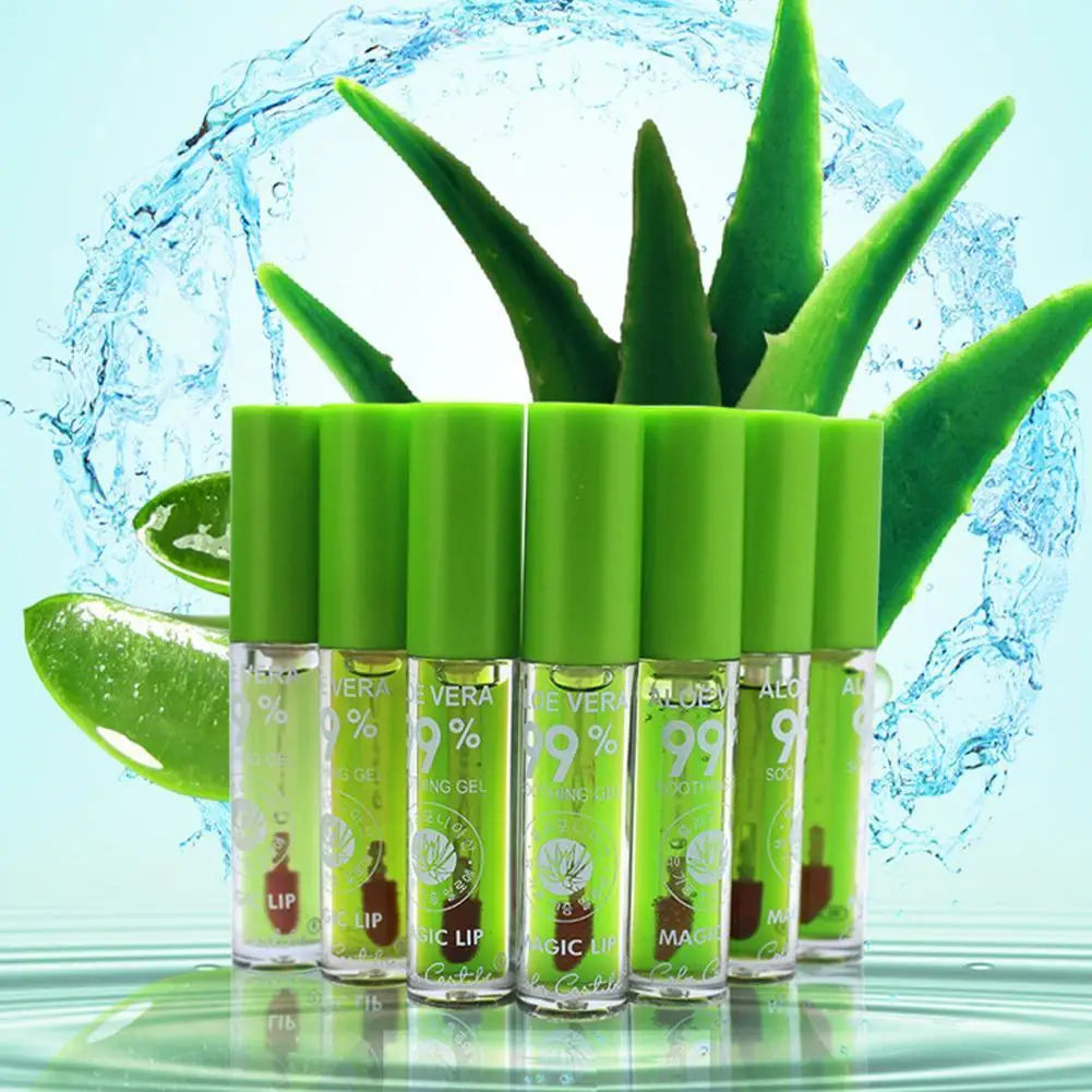 Aloe Vera Discolored Lip Balm/Lip Tint Magic Color Changing Lipstick Moisturizing Lasting Nourishing Lip Gloss Lip Makeup Care Oasis Select