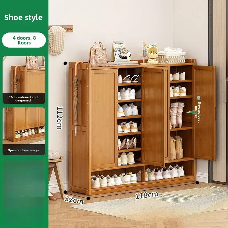 Durable Shoe Cabinet Nanzhu Rack At Entrance Home Storage Artifact