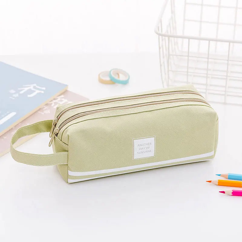 Large Capacity Pencil Case Kawaii Stationery Organizer School Office Supplies Back To School Pencil Boxes for Girls Boy Oasis Select green