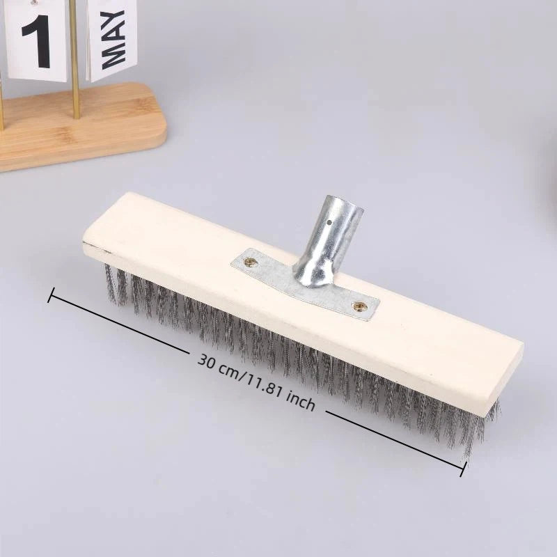 Stainless Steel Wire Brush Set | 3 Sizes, Wooden Handle