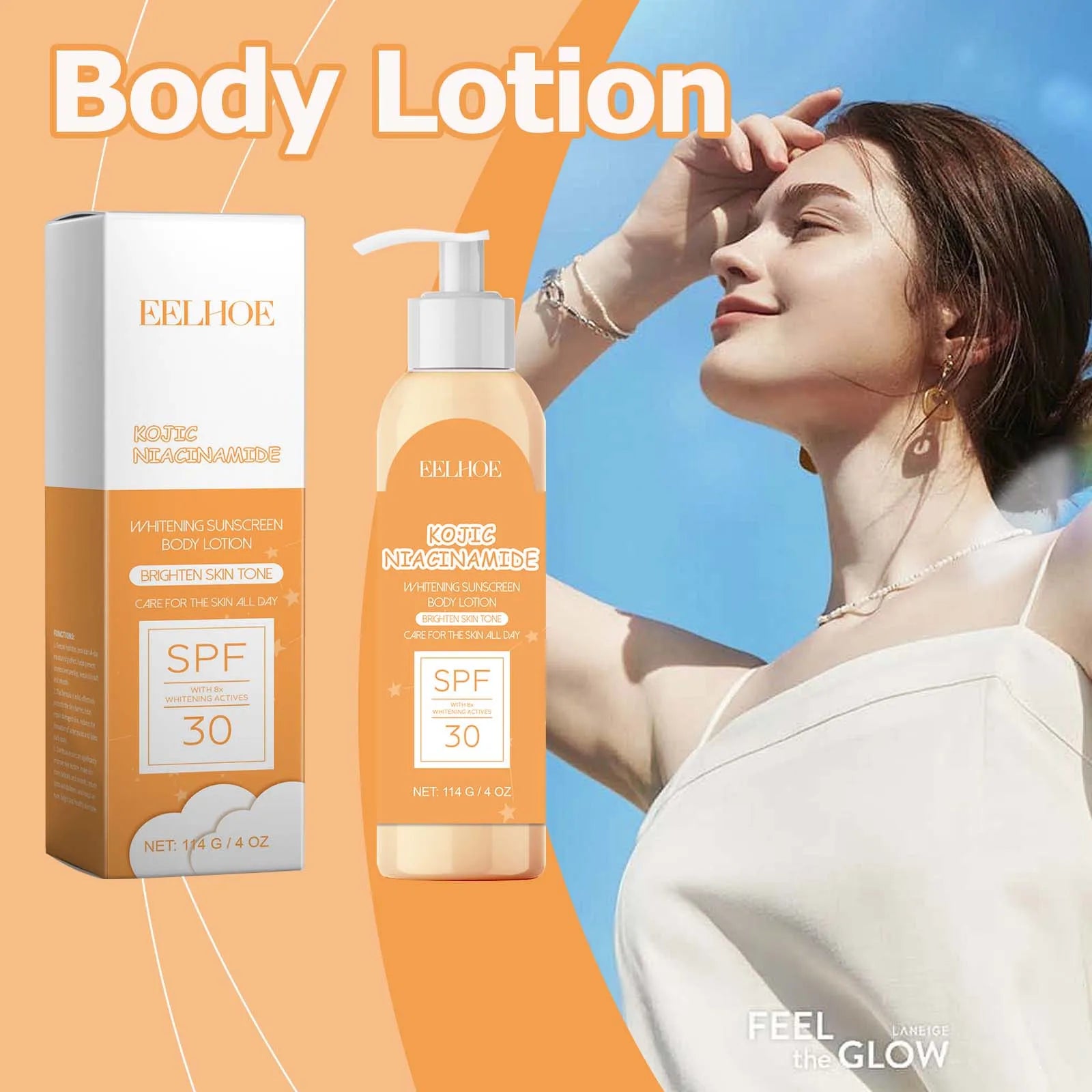 Kojic Acid & Niacinamide Brightening Body Lotion | Eelhoe Brightening Body Lotion Oasis Select