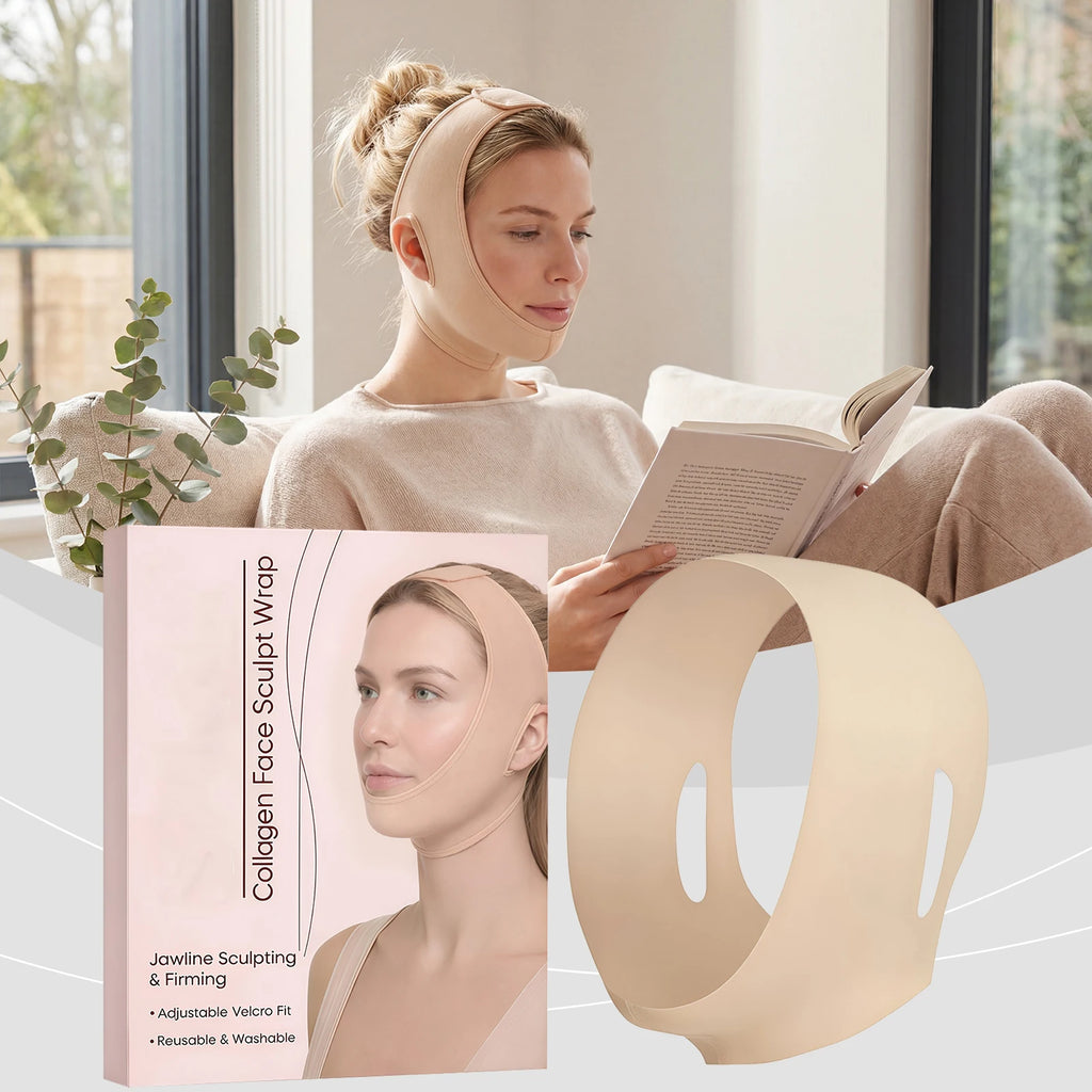 V-Line Jaw Lifting Face Strap – Breathable Contour Wrap Facial Contouring Strap Oasis Select