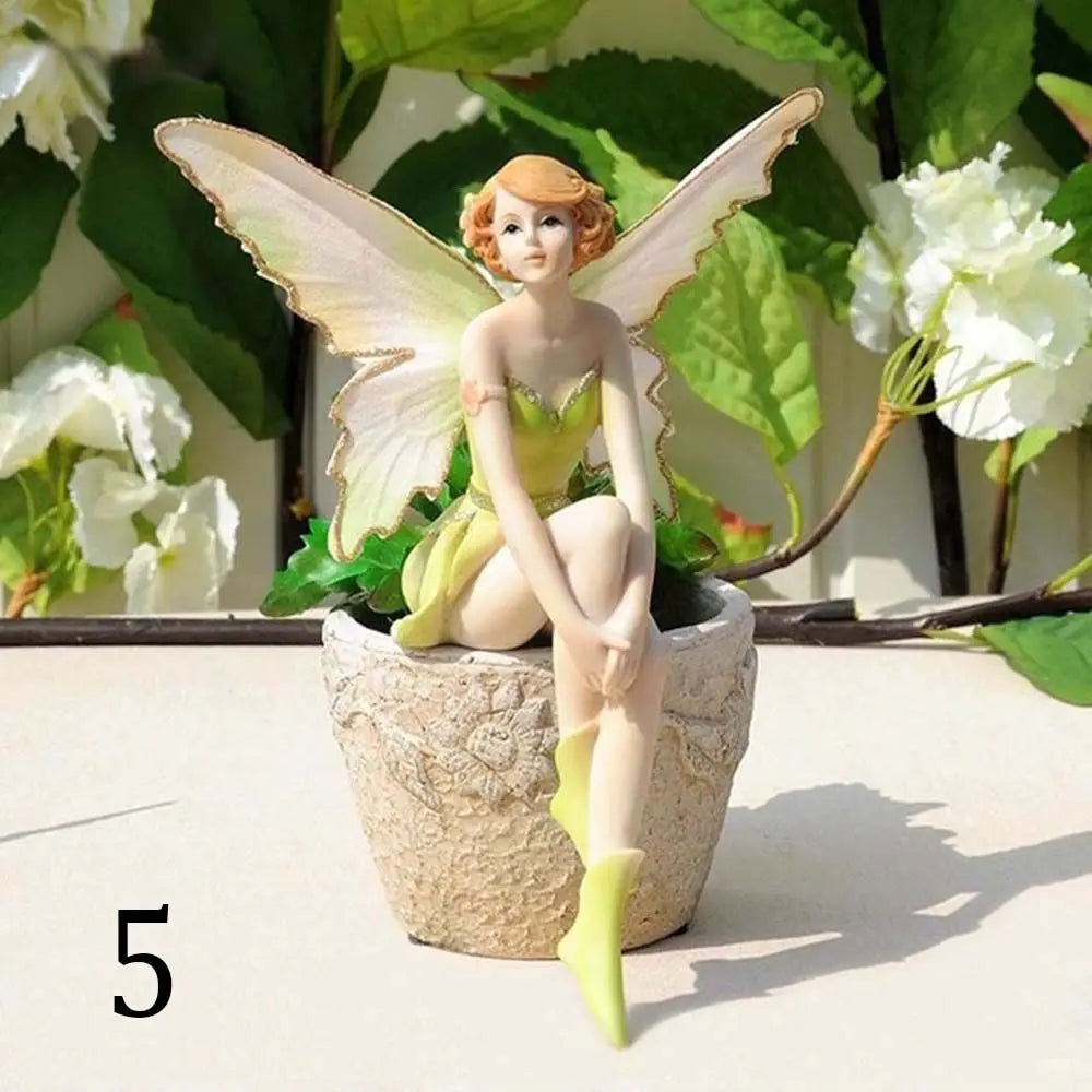 Resin Flower Fairy Angel Figurine | Handmade Home & Garden Decor