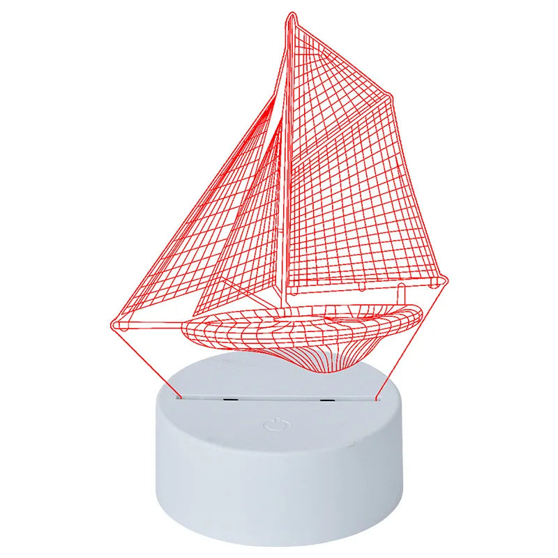 3D Acrylic LED Night Light Desktop Lamp | USB & Battery Powered