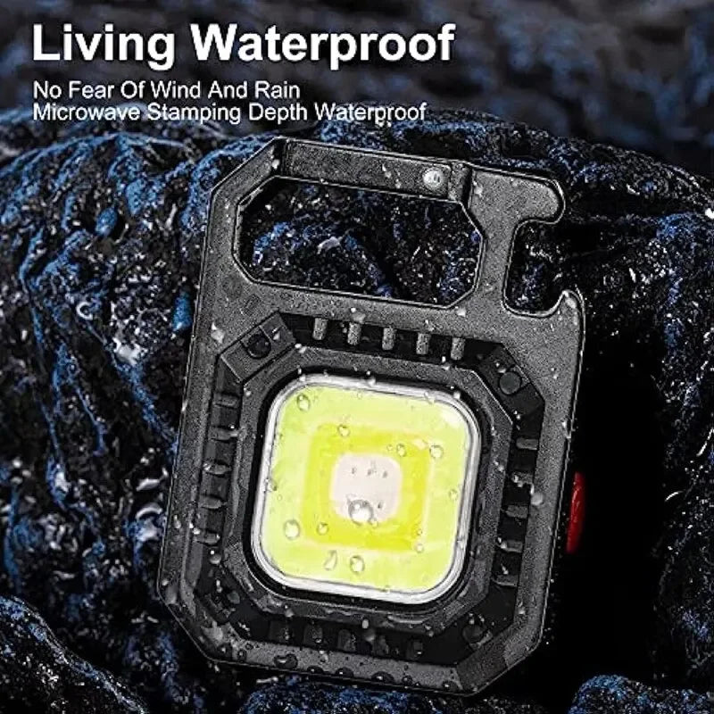 Mini Magnetic COB LED Flashlight 800 Lumens USB Rechargeable