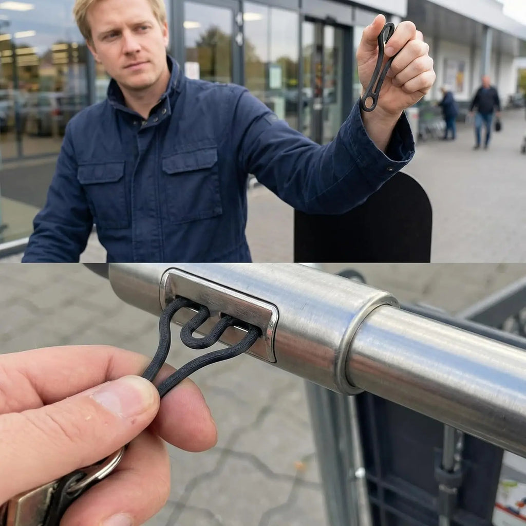 Pocket Size Lightweight Shopping Cart Token Keychain Supermarket Trolley Unlocking Tool 3D Plastic Portable Reusable Compact Oasis Select