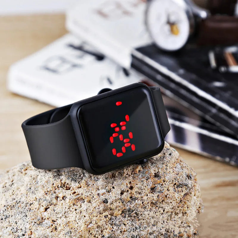 TINUORA Square LED Digital Watch – Unisex Casual Sports Wristwatch LED Digital Watch Oasis Select
