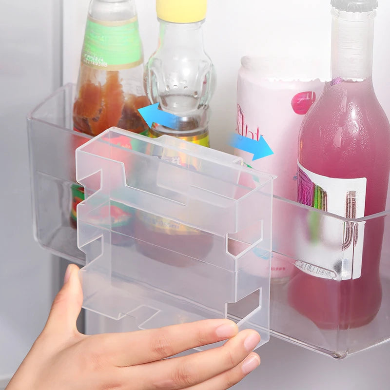 Fridge Side Organizer Clear Plastic Storage Box For Condiments Sauces Small Items Kitchen Container Basket Produce Washing Oasis Select