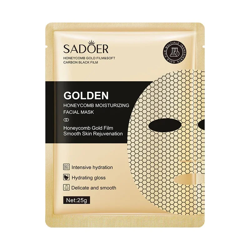 Golden Honeycomb Facial Mask – Oil Control & Brightening 10 Pack Sheet Face Mask Oasis Select