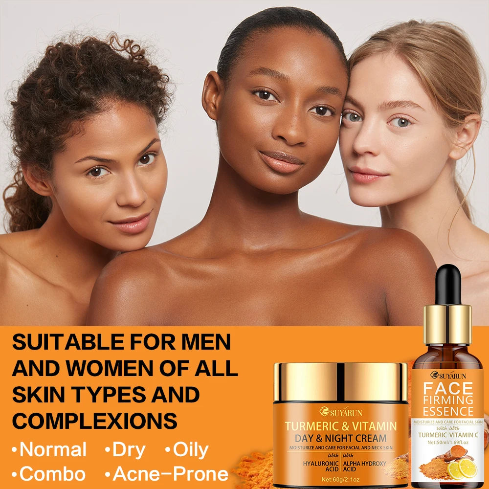Vitamin C Brightening Cream & Turmeric Firming Serum Duo