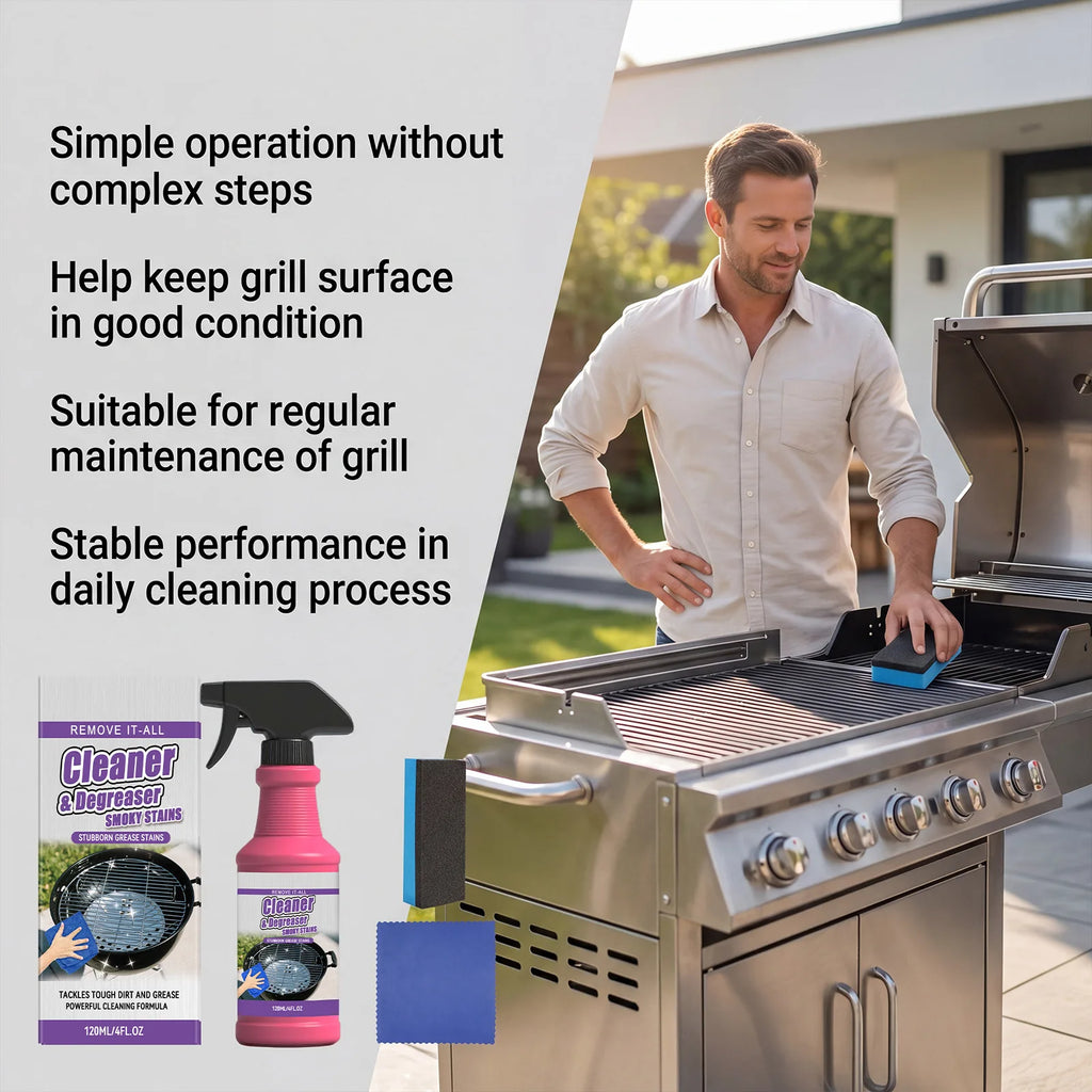 Heavy Duty BBQ Grill Cleaner Spray – Grease & Stain Remover Grill Cleaner Spray Oasis Select