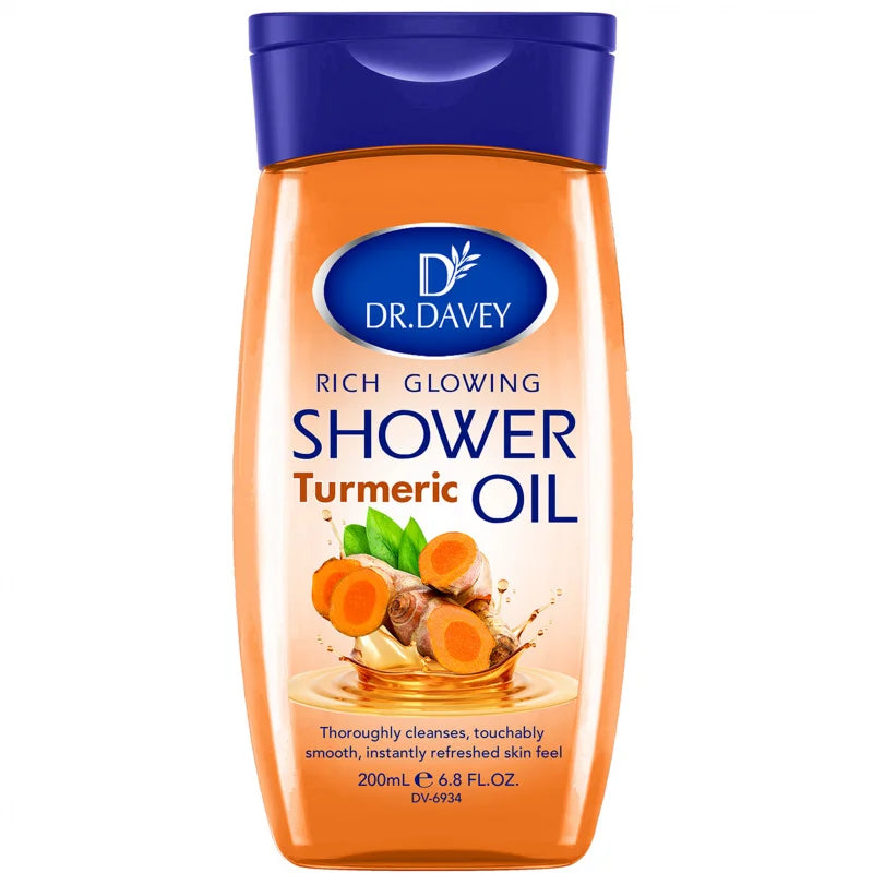 DR.DAVEY Turmeric Shower Oil 200ml – Body Moisturizer for Men & Women