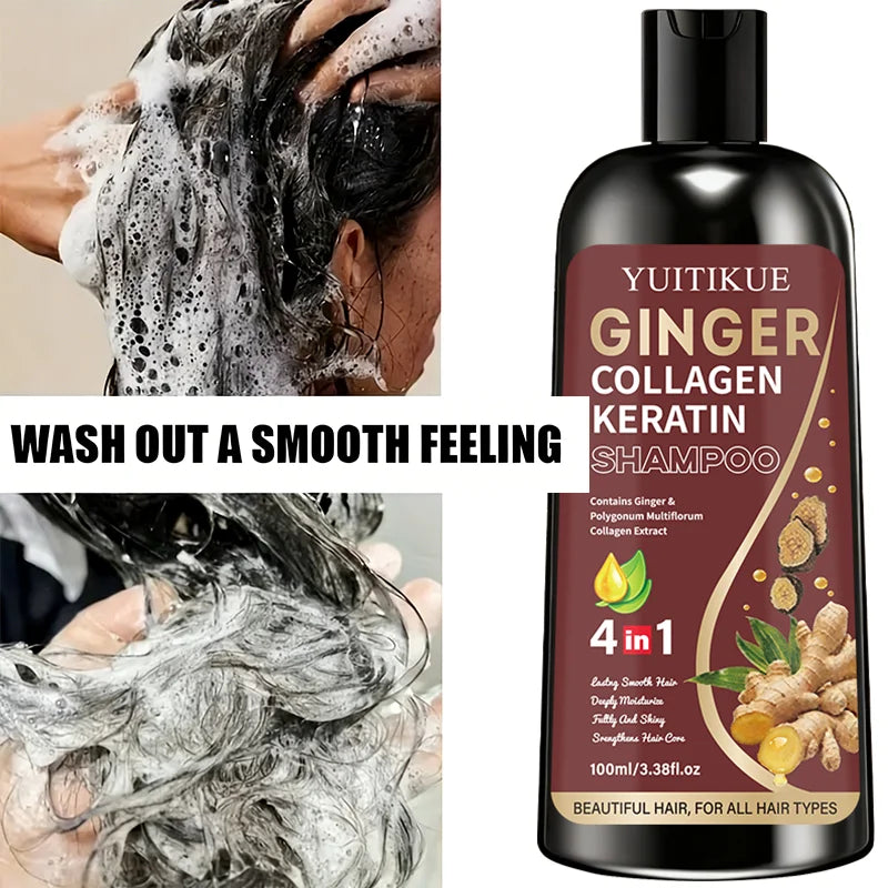 YUITIKUE Ginger Collagen Shampoo – Smooth & Glossy Hair 100ml
