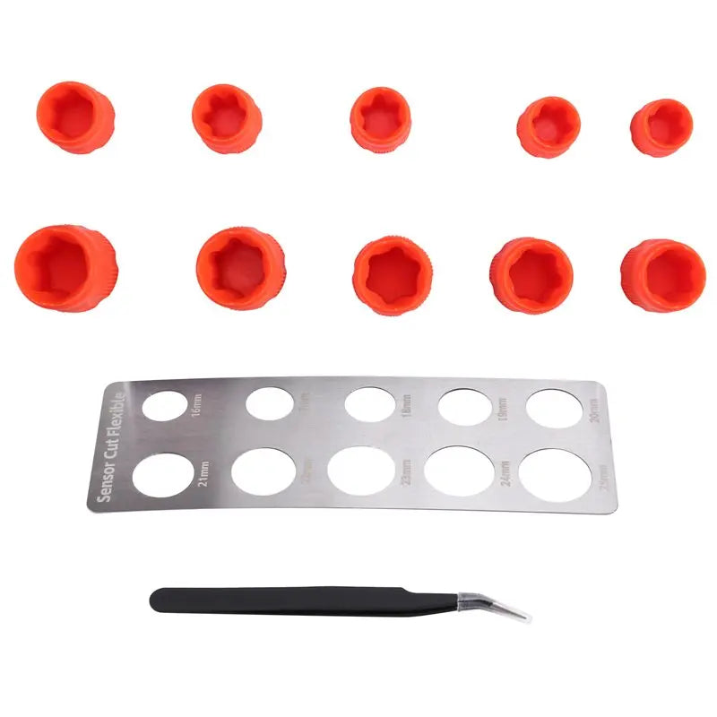 LIKE WISH Vinyl Stencil Kit For Car Radar Detector- Round Knob Precision Cut Template Tools 16-25Mm For Car Film Wrapping Oasis Select