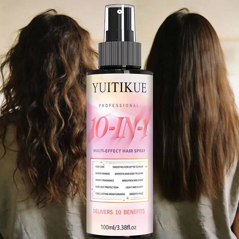 YUITIKUE 10-in-1 Hair Spray – Heat Protection & Frizz Control