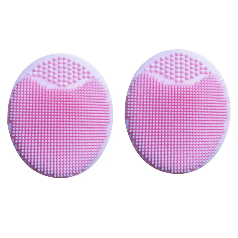 1/2pcs Shampoo Brush for Baby Infant Bathing Soft Silicone Boys Kids Shower Brush Head Hair Washing Massage Brushes Wipe Comb Oasis Select pink-2pcs