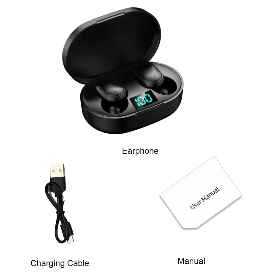 E6S TWS Bluetooth Earphones Wireless Bluetooth Headset Noise Cancelling Headsets With Microphone Headphones For Xiaomi iphone Oasis Select A