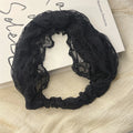 Spring Summer Mesh Lace Headband Hollow-out Breathable Elastic Hair Wrap Lightweight Styling Hair Accessories for Women Oasis Select Black