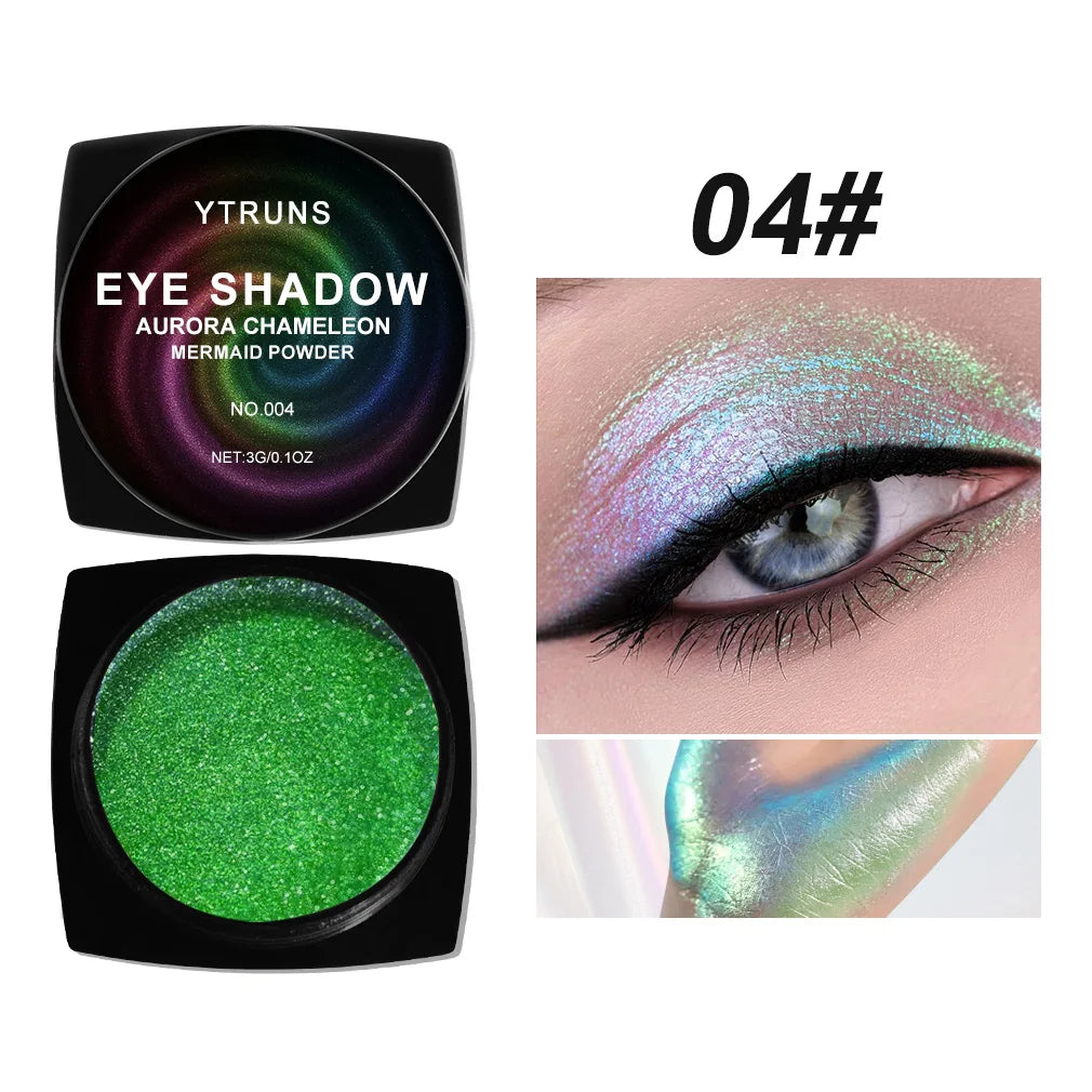 Chameleon Multichrome Eyeshadow – Color-Shifting Pressed Pigment