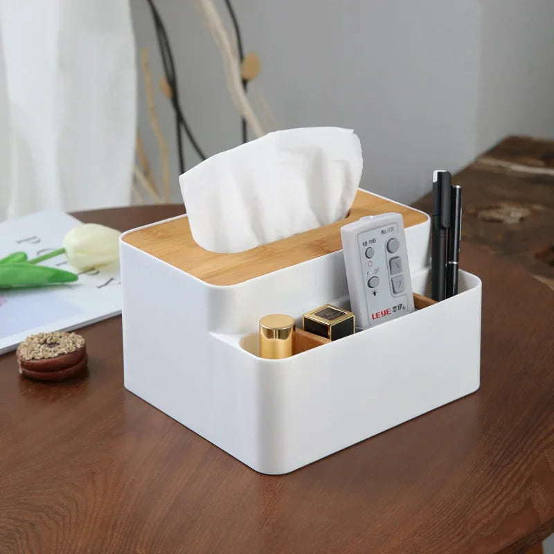 Multi-Function Remote Control Organizer Box for TV Air Conditioner Kitchen Desktop Storage Holder with Compartment Oasis Select