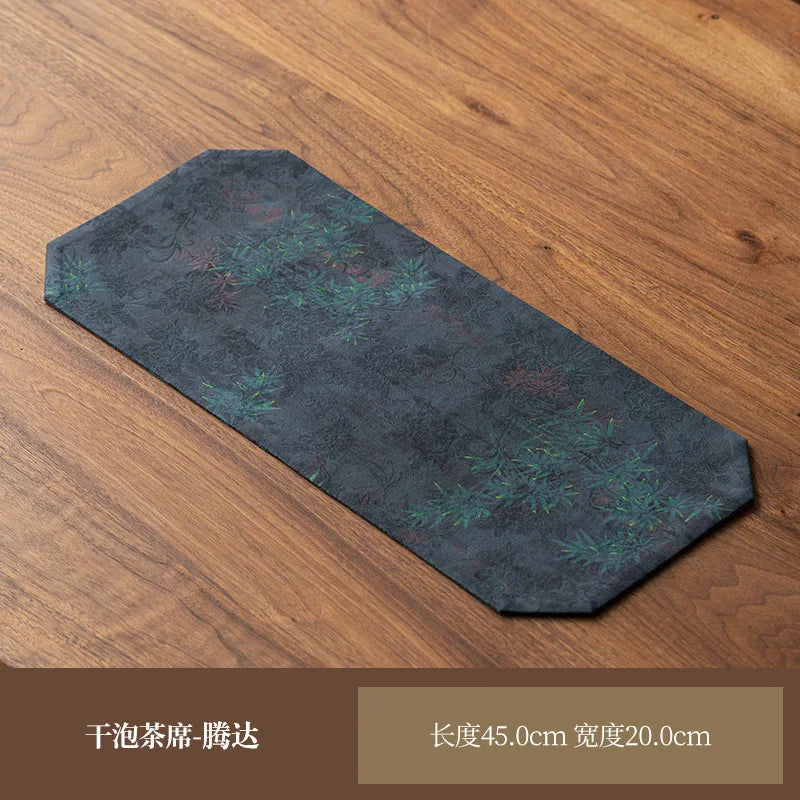 Silk Ruyi Tea Coaster, Teapot Mat, Kung Fu Tea Set Accessories, Anti-Collision Heat Insulation Mat, Teapot Holder, Tea Oasis Select Set - Tengda