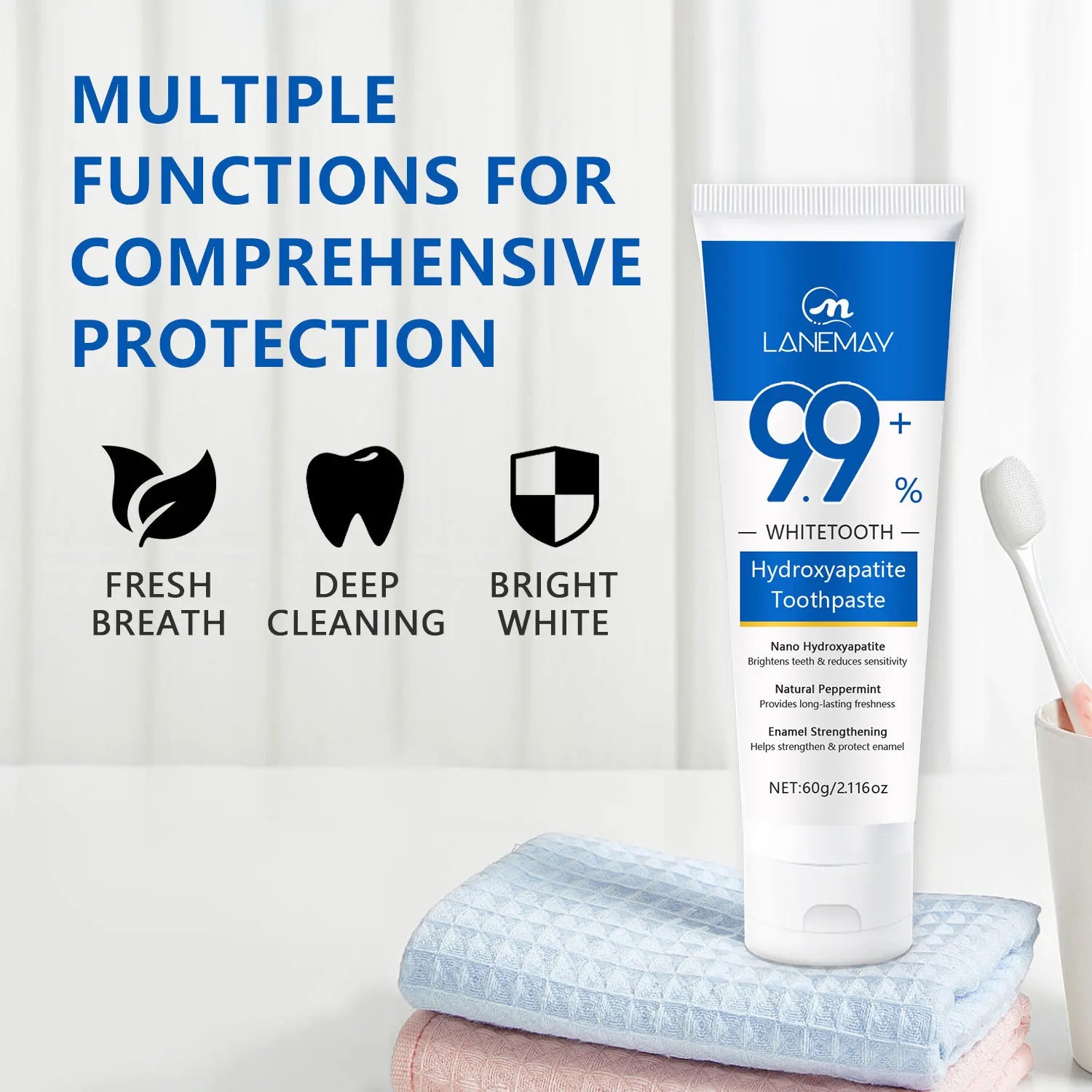 Lanemay Hydroxyapatite Toothpaste – Whitening & Sensitivity 60g