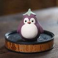 Yixing Zisha Tea Pet Penguin Eggplant Ornament Handmade Powder Clay Sculpture Little Chicken Cover Tray Tea Set Tea Play Tea Oasis Select Penguin purple
