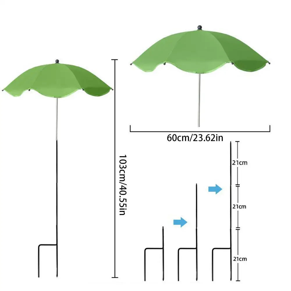 Shade Cloth for Garden Adjustable Outdoor Umbrella Gardening Supplies Patio Umbrellas Plant parasol Flowers Plants Shade Cover Oasis Select Green lace