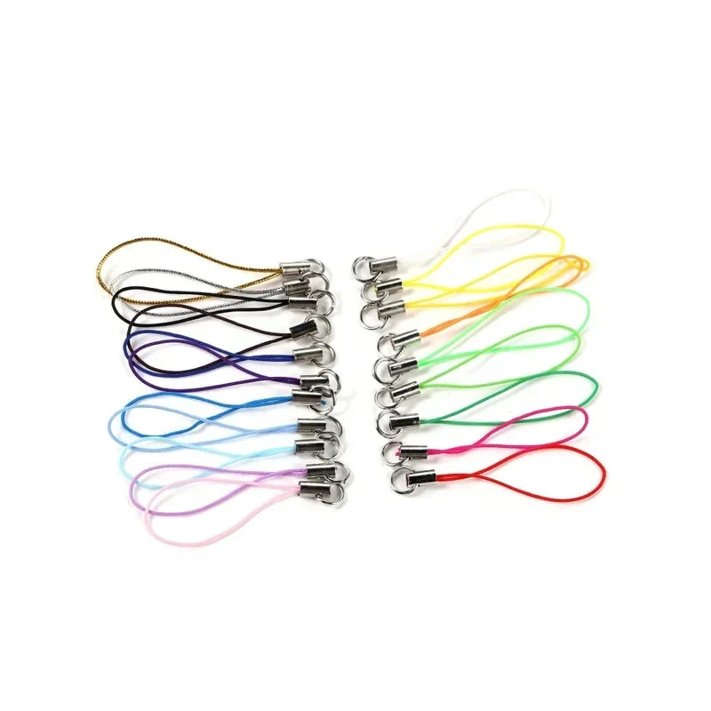 50/100pcs Wire Cord Mobile Phone Craft Pendant Lanyard DIY Handmade Materials Key Ring DIY Toys Pendant Clips Lanyard Accessorie Oasis Select