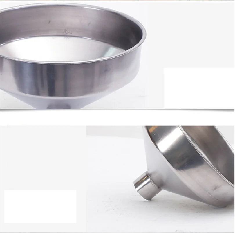 NEW Stainless Steel Funnel Large Kitchen Funnel Liquid Cooking Oil Filter Tools Metal Wide Mouth Funnel For Filling Bottles Cans Oasis Select