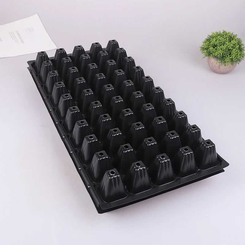 50-Cell Seedling Trays 2-Pack – Plastic Germination Starter Trays