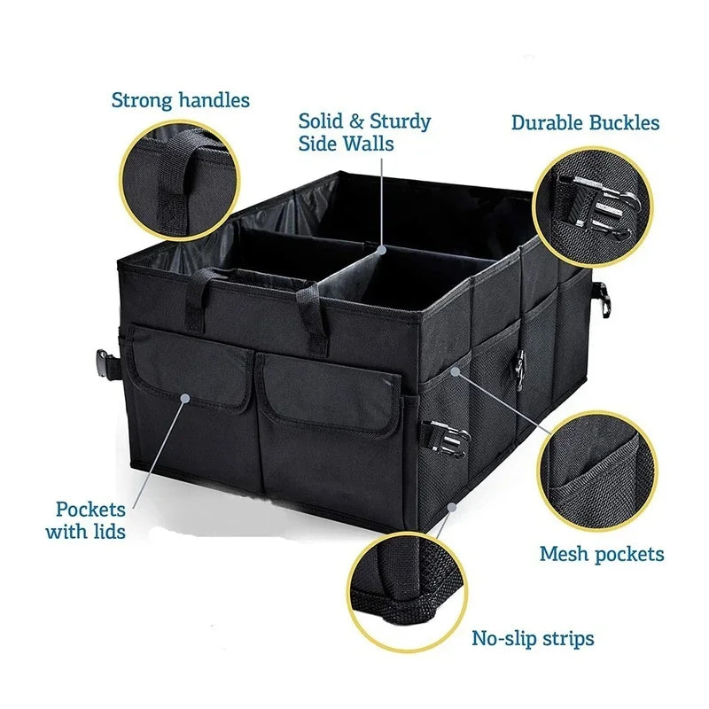 Big Capacity Car Storage Box Car Trunk Organizer Eco-Friendly Super Durable Collapsible Cargo Storage Tool Auto Trucks Trunk Box Oasis Select